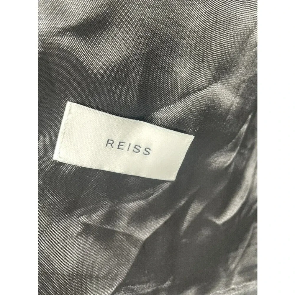 Reiss Men's Hope Blazer 2 Button Notch Travel Jacket Size 46 Regular Charcoal
